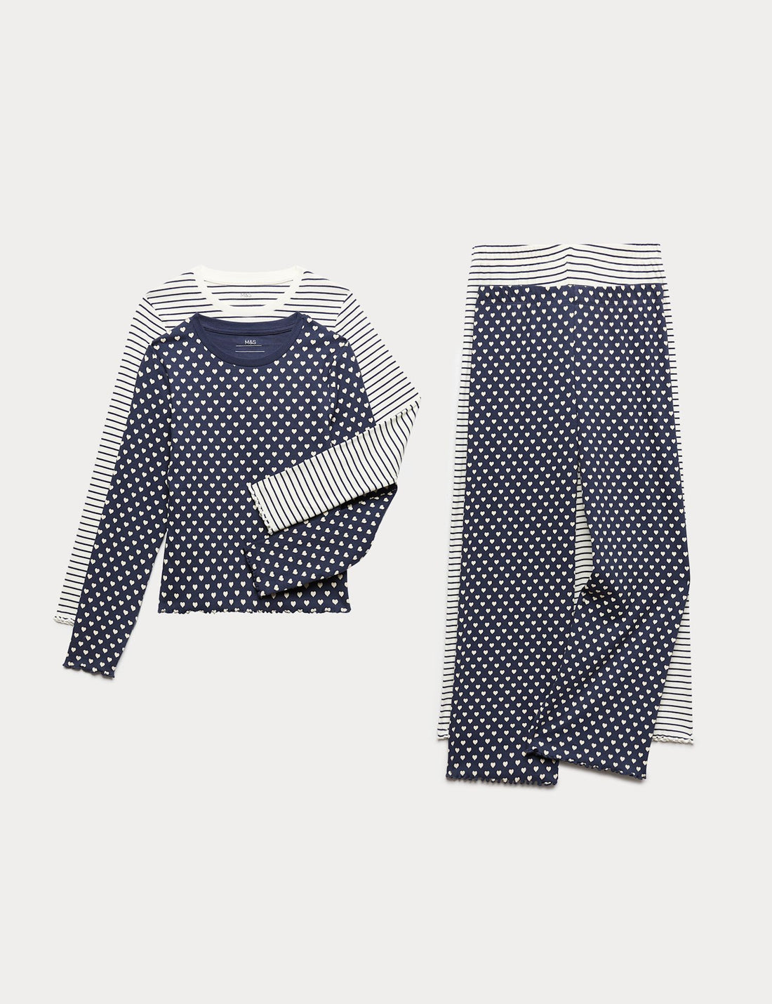 Kids 2Pk Ribbed Pyjama Set