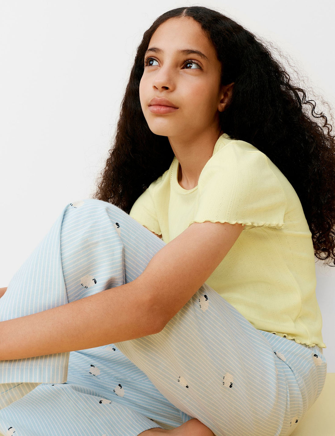 Pointelle Brushed Pyjama Top (6-16 Yrs)