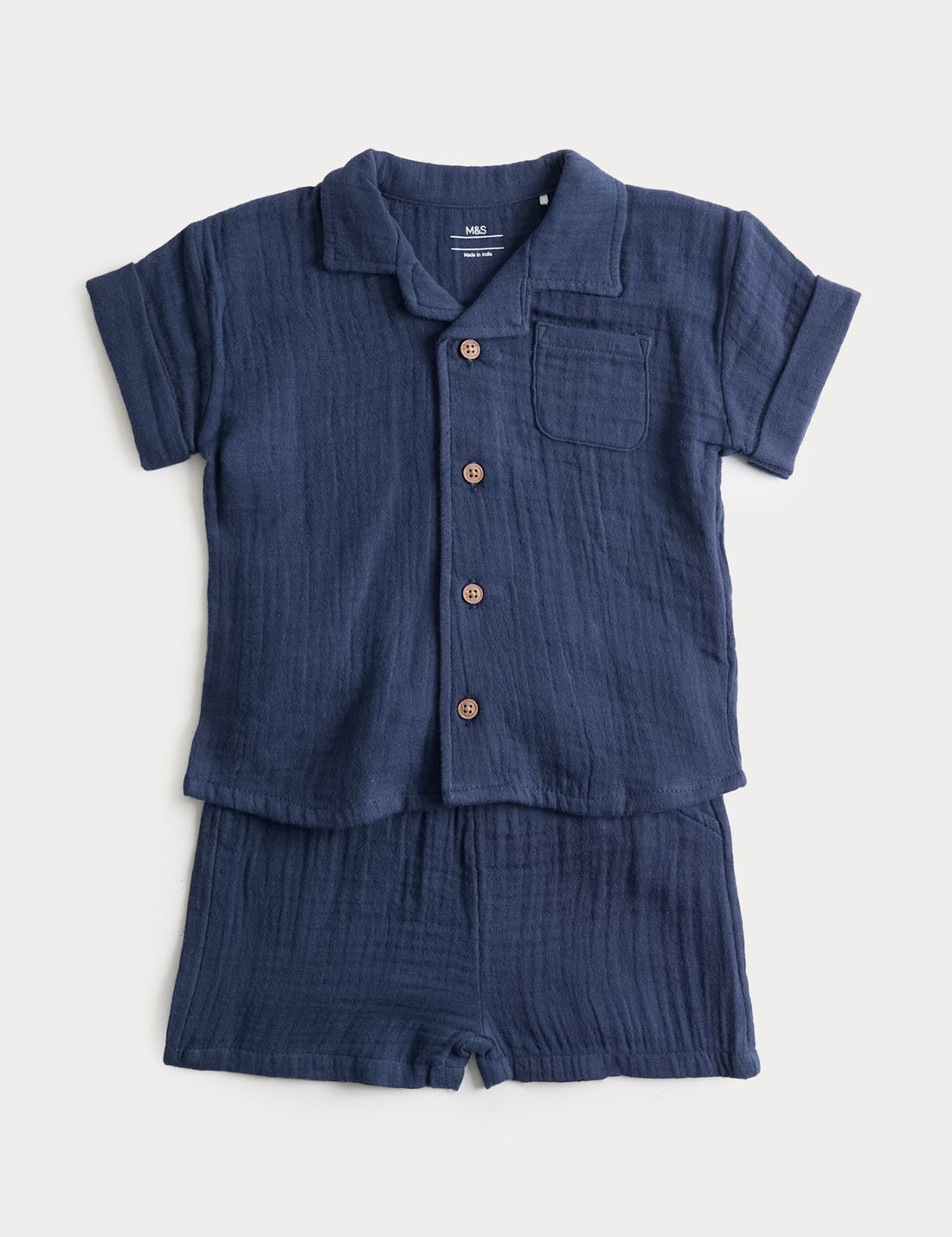 2 Piece Pure Cotton Outfit (0-5 Yrs) - NAVY MIX / 12-18 Months