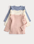 3 Pack Waffle Long Sleeve Tops (0-3 Yrs) - PINK MIX / 12-18 Months