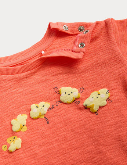 2 Piece Pure Cotton Popcorn Top &amp; Bottom Outfit (0-2 Yrs)