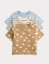 3 Pack Pure Cotton Animal &amp; Stripe Tops (0-3 Yrs) - BLUE MIX / 0-3 Months