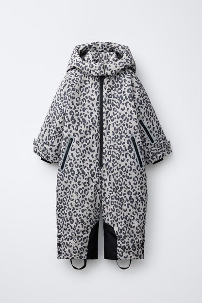 WATER-RESISTANT AND WINDPROOF ANIMAL PRINT JUMPSUIT