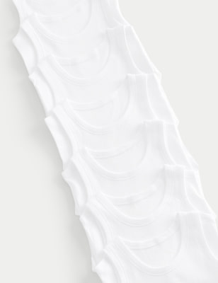 7 Pack Pure Cotton Sleeveless Bodysuits (5lbs-3 Yrs)