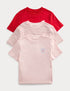 3 Pack Pure Cotton Seaside Tops (2-8 Yrs) - PALE PINK / 3-4 Years