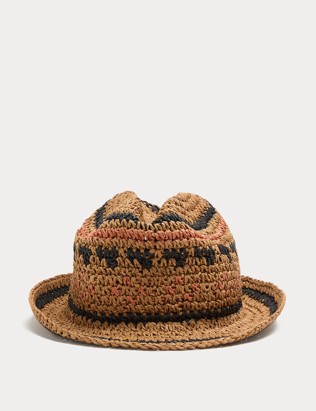 Kids’ Straw Trilby Hat - MULTI / 6-10 Years