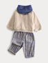 3 Piece Gingham Trousers Outfit (0-6 Yrs) - BLUE MIX / 12-18 Months