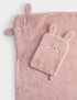 Pure Cotton Bunny Hooded Towel - PINK / 1SIZE