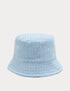 Pure Cotton Textured Bucket Hat - WHITE / Small-Medium