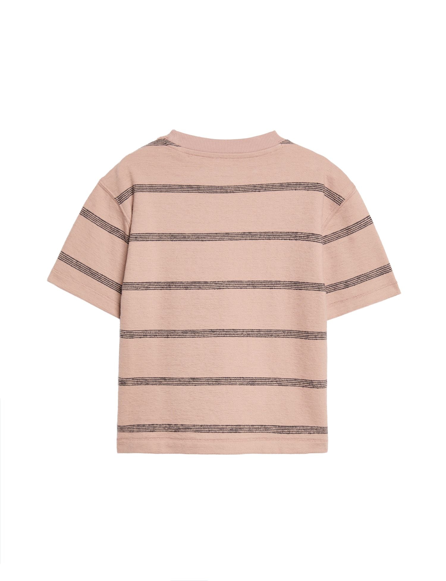 Pure Cotton Striped Textured T-Shirt (2-8 Yrs)