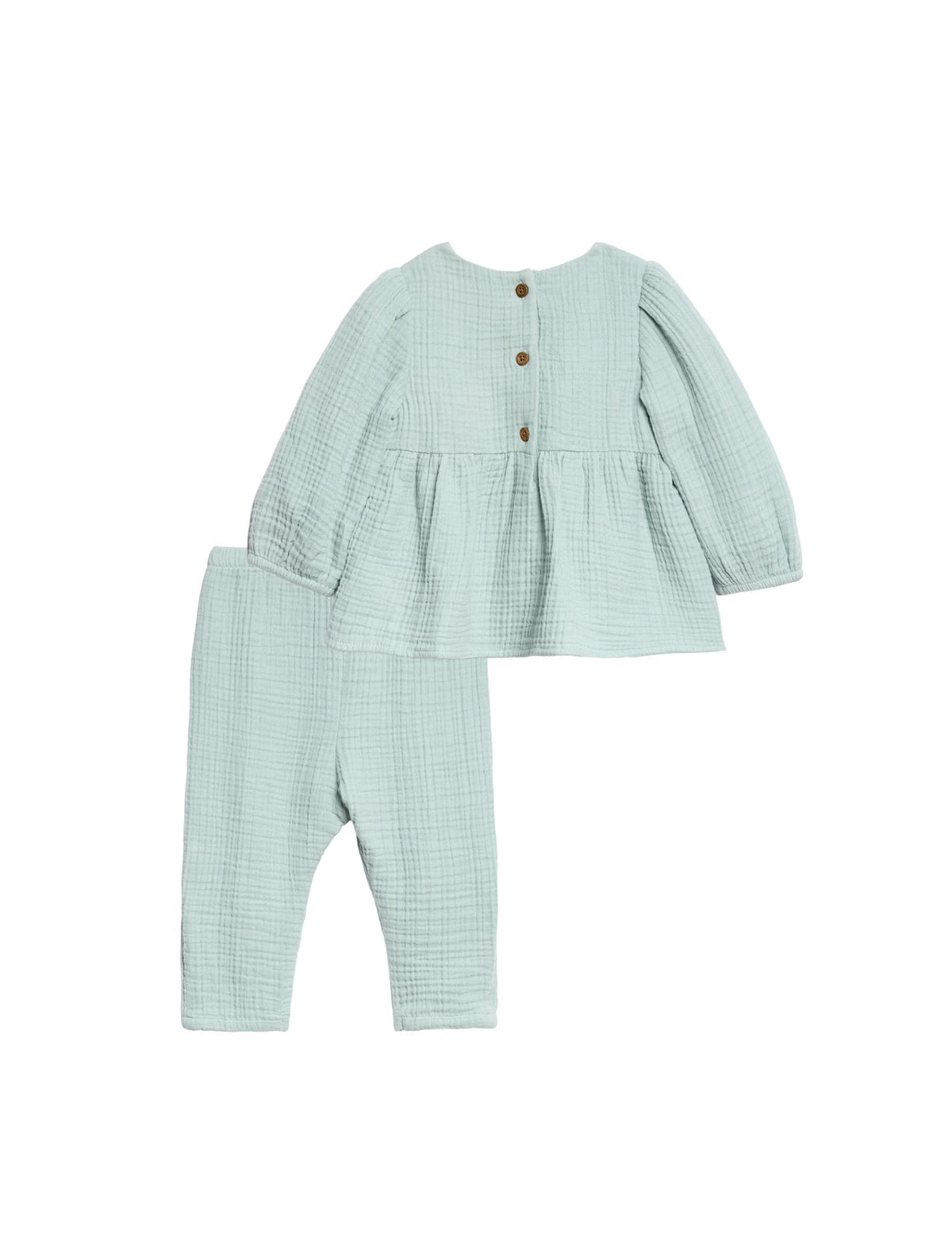 2 Piece Pure Cotton Woven Smocked Outfit (0-24 Mths)