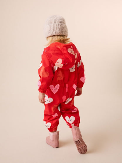 Red Heart Waterproof Printed Puddlesuit