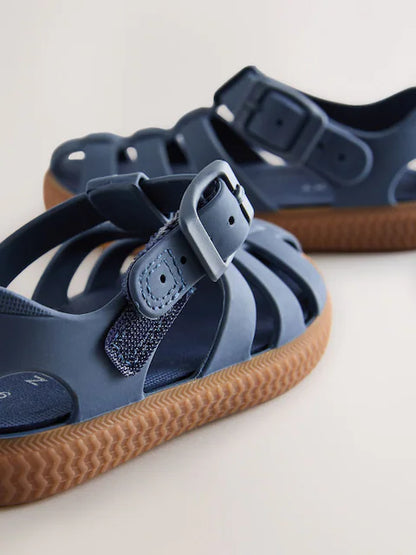 Navy Comfort Sole Fisherman Sandals