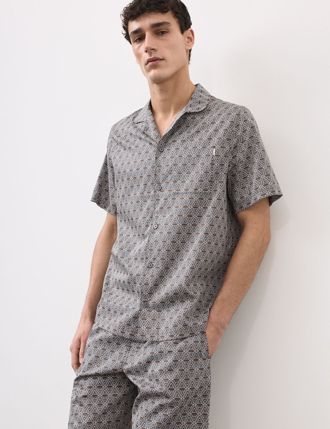Cotton Rich Printed Pyjama Top
