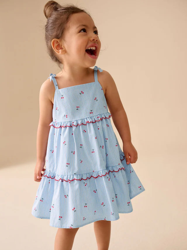 Blue Stripe Strappy Dress