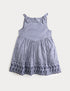Pure Cotton Embroidered Gingham Dress (0-5 Yrs) - NAVY / 12-18 Months