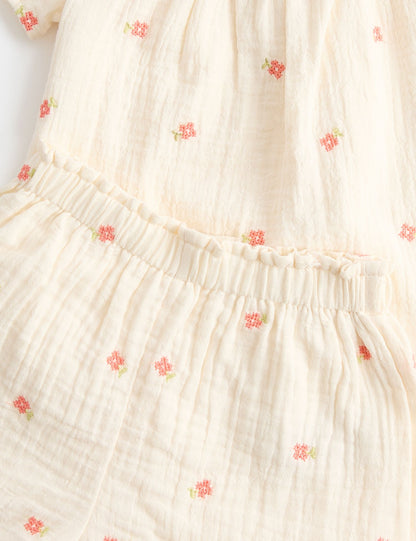 2Pc Blouse And Short