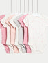 7 Pack Pure Cotton Floral Bodysuits (5lbs-3 Yrs) - PINK MIX / 2-3 Years