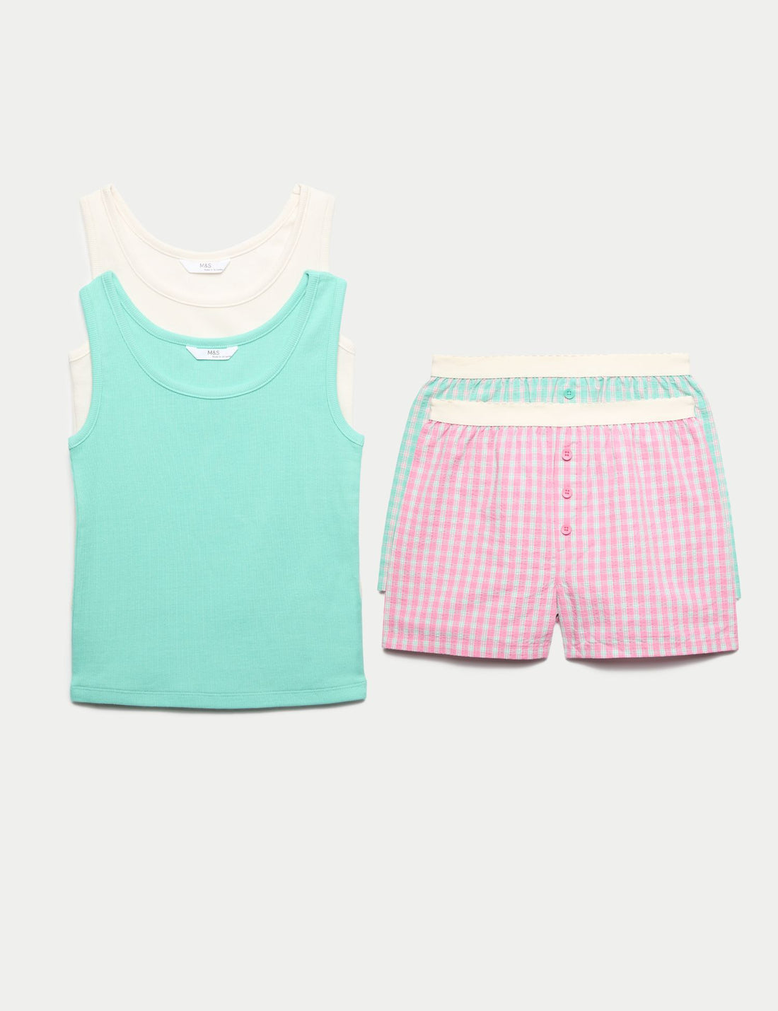 Kids 2Pk Patterned Short Pyjamas
