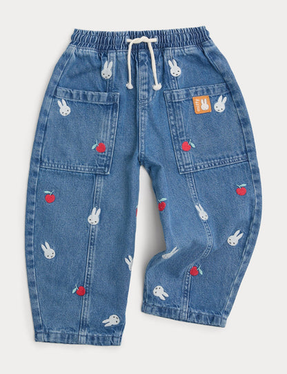 Miffy Embroidered Jeans (2-8 Yrs) - DENIM / 4-5 Years