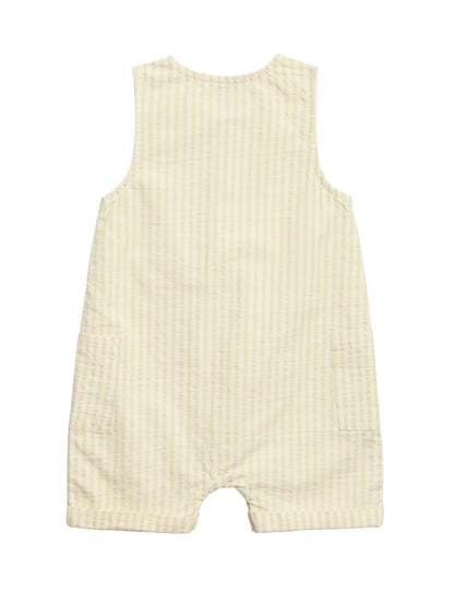 Cotton Rich Seersucker Striped Romper (0-3 Yrs)