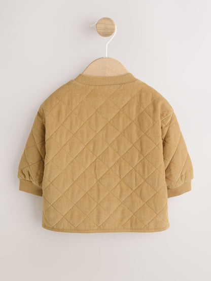 Yellow Cord Quilted Baby Jacket