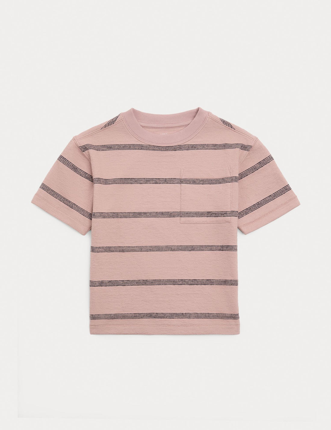 Pure Cotton Striped Textured T-Shirt (2-8 Yrs) - NEUTRAL / 2-3 Years