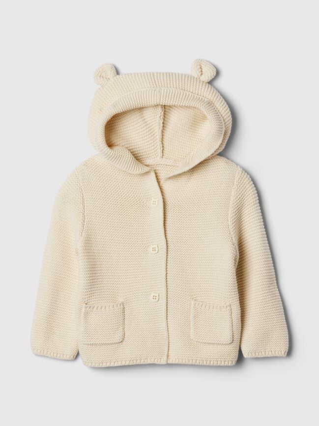 Baby Bear Cardigan - French Vanilla / 12-18M