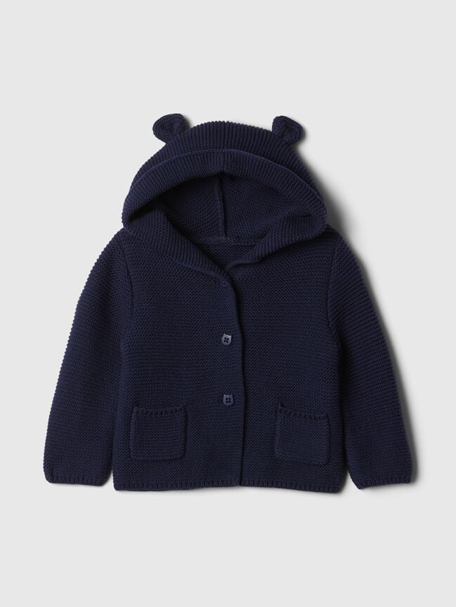 Baby Bear Cardigan - Dark Night Blue / 12-18M
