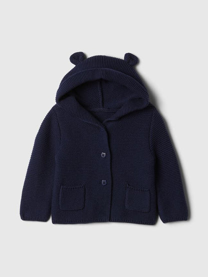 Baby Bear Cardigan - Dark Night Blue / 12-18M