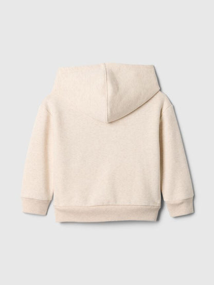 babyGap Relaxed Logo Graphic Hoodie - Cream And Beige / 12-18M