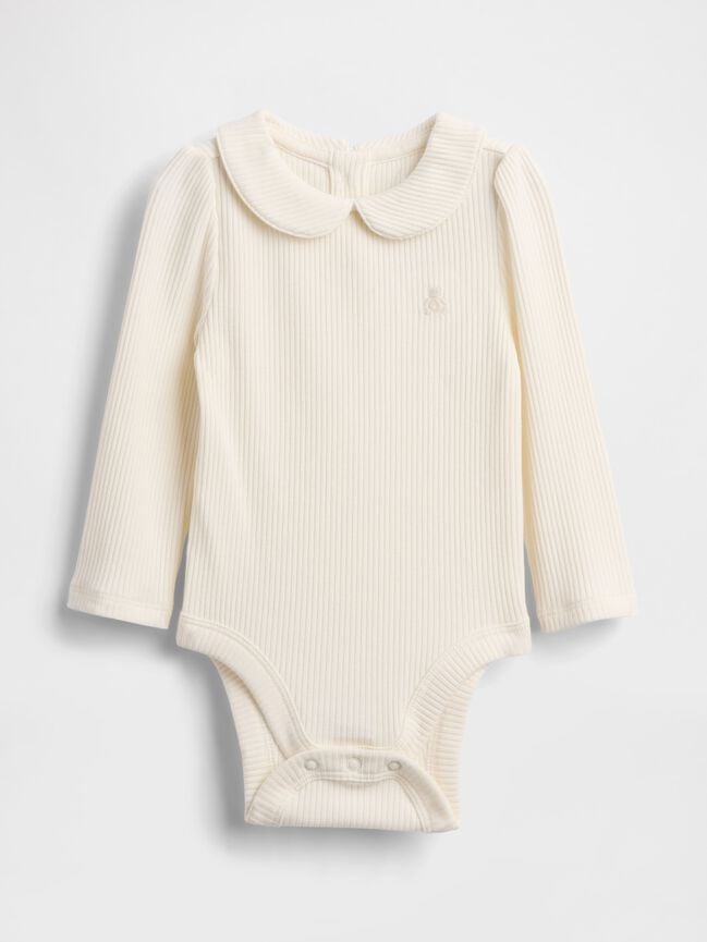 Baby First Favorites TinyRib Bodysuit - Ivory Frost / 12-18M