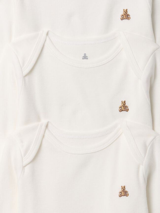 Baby Bodysuit (3-Pack) - New Off White / 12-18M