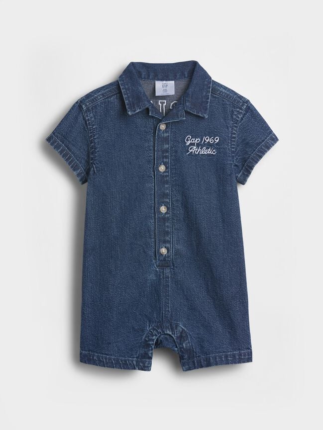 Baby Denim Gap Logo Shorty One-Piece