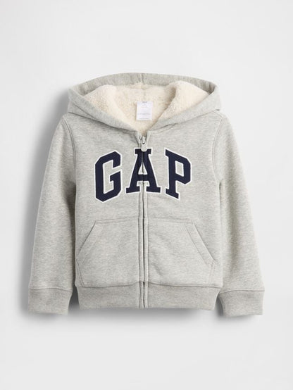 babyGap Logo Sherpa Zip Hoodie - B08 / 12-18M