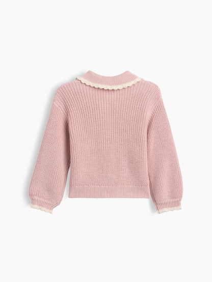 Baby &amp; Toddler Collared Cardigan Sweater - Primitive Pink / 12-18M
