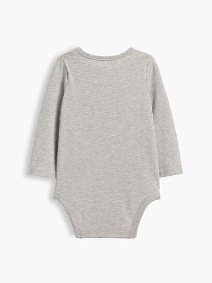 Baby First Favorites Organic Cotton Halloween Bear Bodysuit - Grey / 12-18M