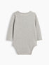 Baby First Favorites Organic Cotton Halloween Bear Bodysuit - Grey / 12-18M