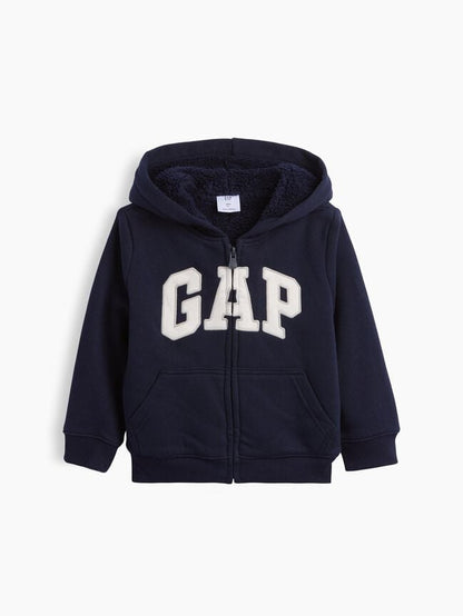 babygap logo sherpa zip hoodie