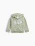 babyGap Relaxed Print Logo Hoodie - Sage Green Floral / 12-18M