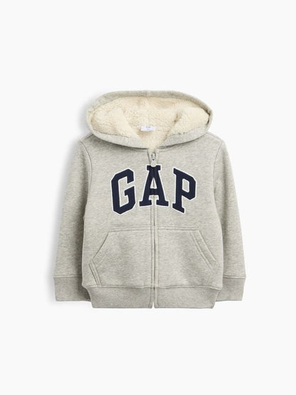 babygap logo sherpa zip hoodie