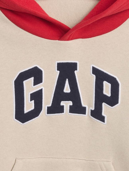 babygap relaxed colorblock logo hoodie
