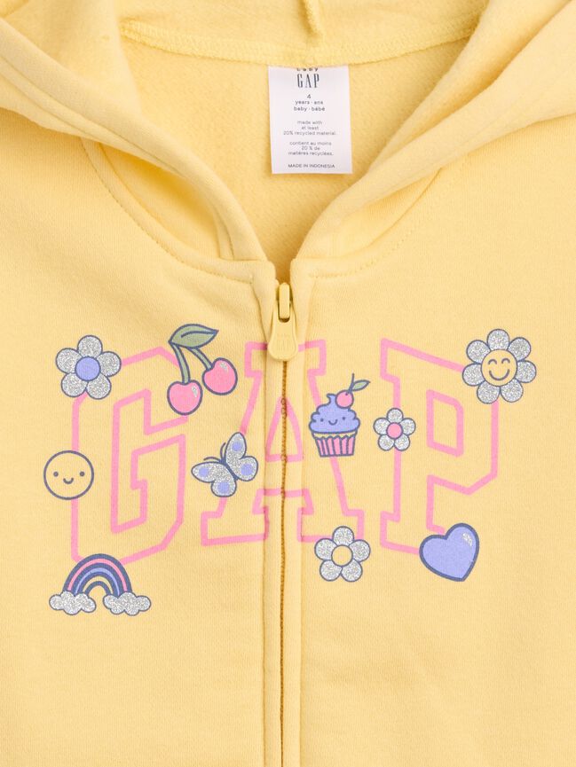 babygap relaxed print logo hoodie