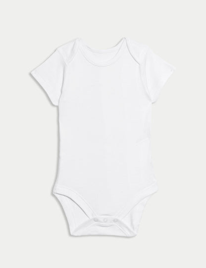 10 Pack Pure Cotton Short Sleeve Bodysuits (6½lbs-3 Yrs)