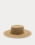 Shell Detail Floppy Fedora Hat - NATURAL / Small-Medium