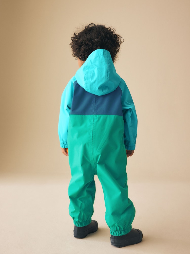 Blue/Green Colourblock Puddlesuit