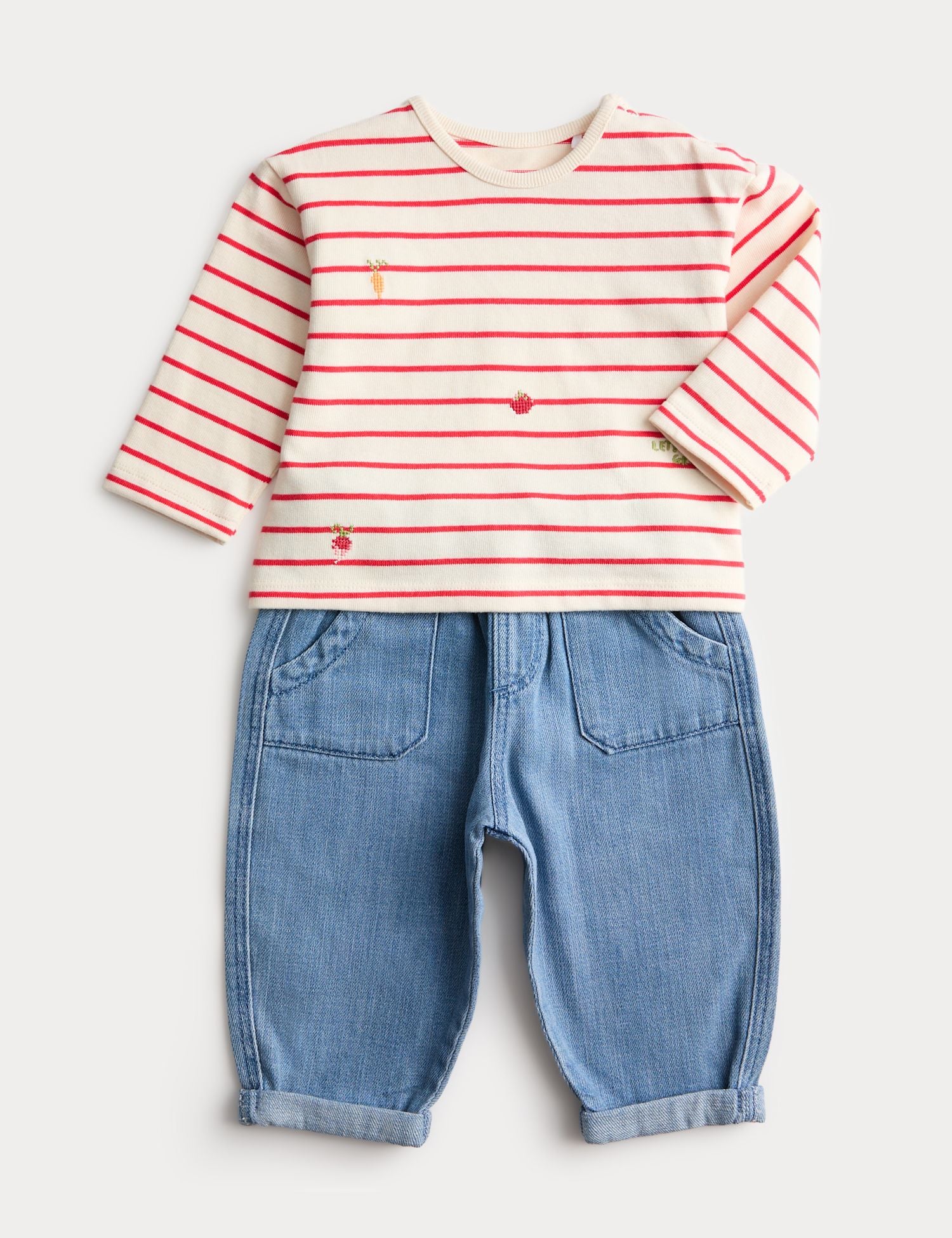 2 Piece Cotton Rich Striped Outfit (0-3 Yrs)