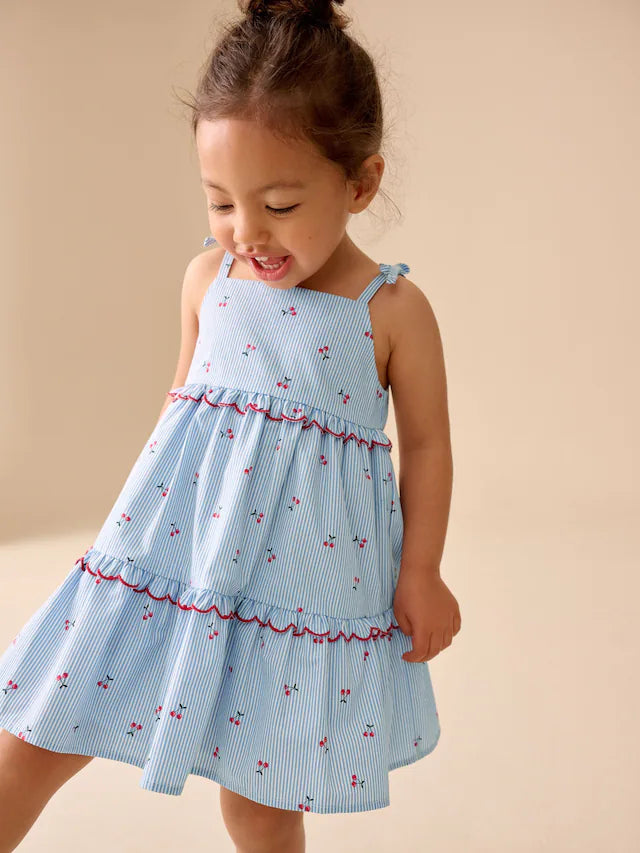 Blue Stripe Strappy Dress