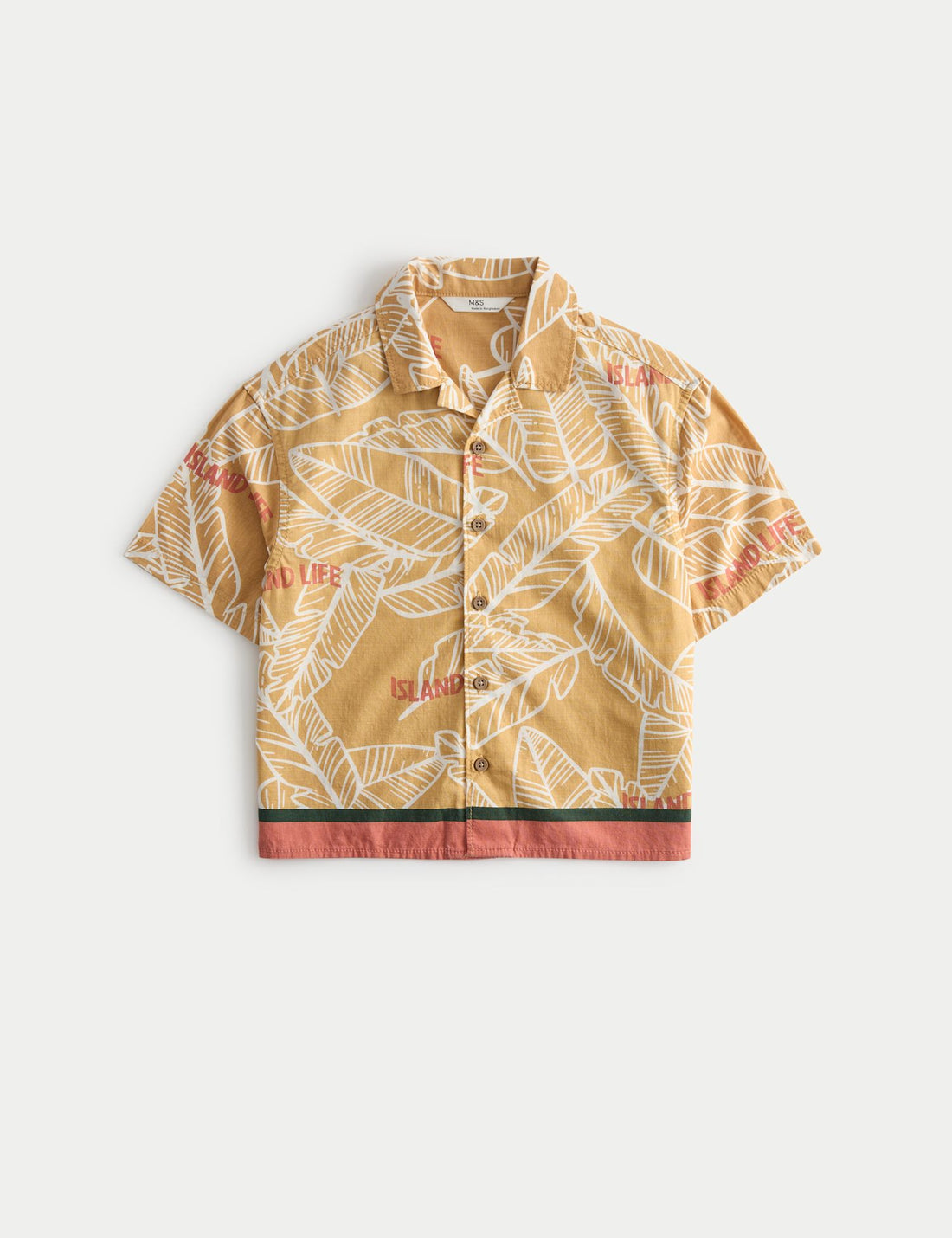 Pure Cotton Tropical Print Shirt (2-8 Yrs) - ORANGE MIX / 2-3 Years