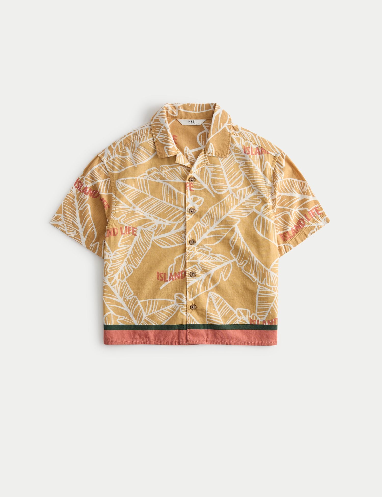 Pure Cotton Tropical Print Shirt (2-8 Yrs) - ORANGE MIX / 2-3 Years
